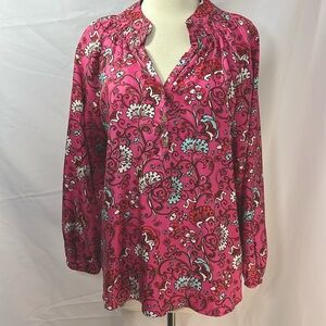 Lilly Pulitzer Pink Floral Blouse